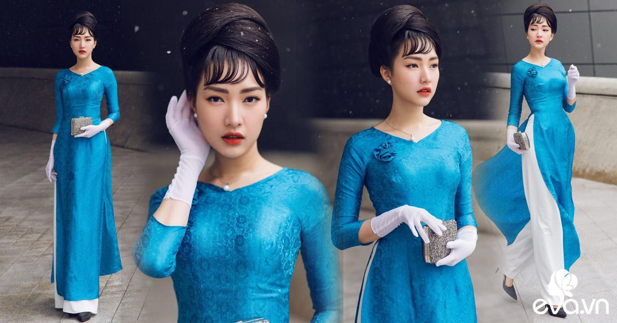 Chỉ cần diện áo dài thả dáng tại Hàn Quốc, Ngọc Trân hoàn toàn khiến mọi người phải chú ý - 3