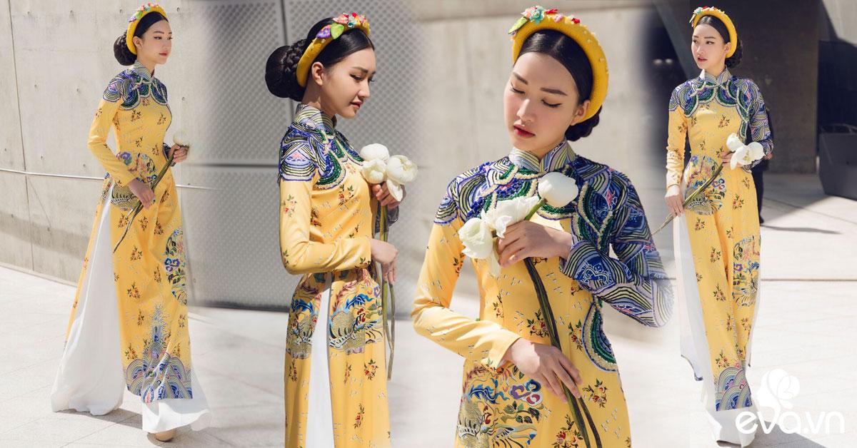 Chỉ cần diện áo dài thả dáng tại Hàn Quốc, Ngọc Trân hoàn toàn khiến mọi người phải chú ý - 5