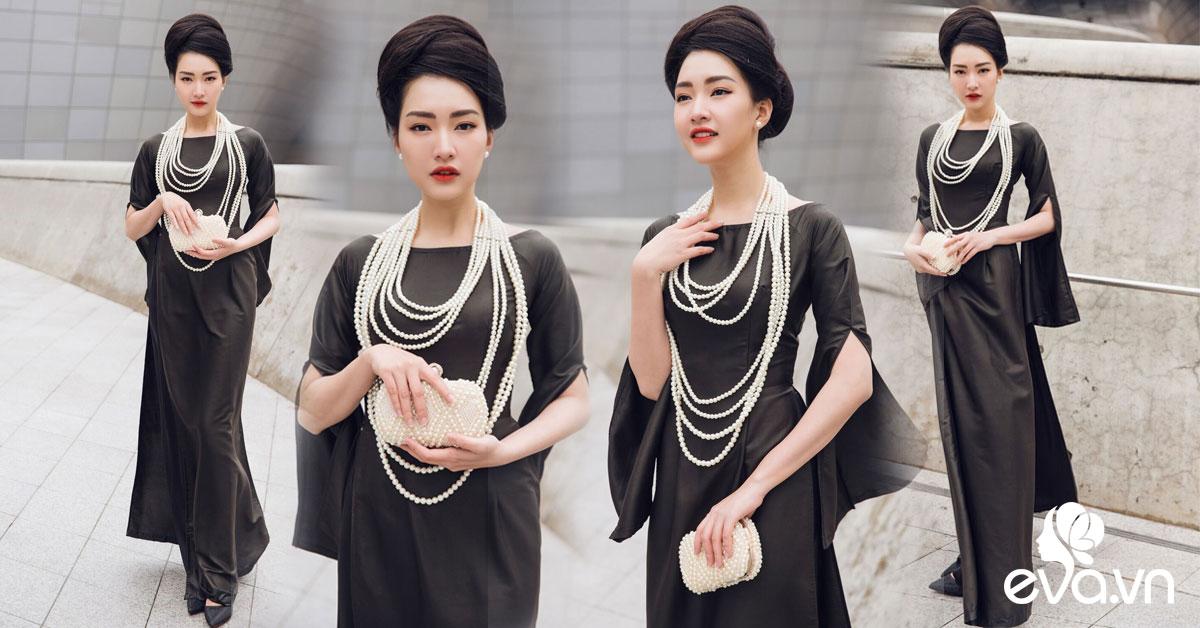 Chỉ cần diện áo dài thả dáng tại Hàn Quốc, Ngọc Trân hoàn toàn khiến mọi người phải chú ý - 4