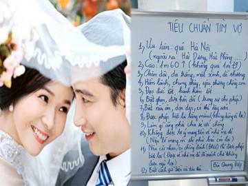 12 tiêu chuẩn chọn vợ của chàng trai bị dân tình "ném đá" dữ dội