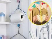 Nhà đẹp - Công dụng không ngờ của chiếc móc treo quần áo khiến chị em "ngả nón" muốn làm ngay