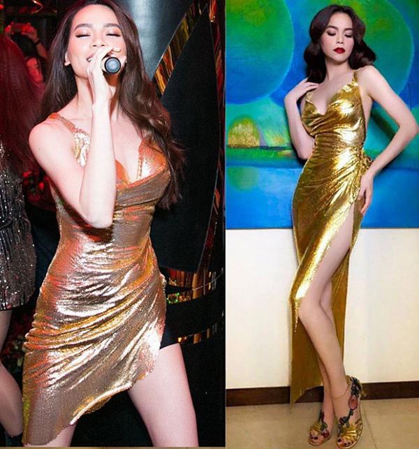 Đầm xẻ tà - amp;#34;vũ khí tối thượngamp;#34; khoe chân dài của sao Việt - 1