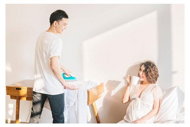 Ngắm bộ ảnh tuyệt đẹp của Văn Anh - Tú Vi trước ngày lâm bồn - 4