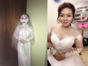 Yêu - Cô dâu đeo mặt nạ quỷ chờ chú rể tới đón dâu khiến dân mạng cười nghiêng ngả