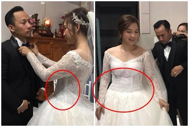 Vợ 9x của Tiến Đạt nói gì trước nghi vấn có bầu vì vòng 2 lùm lùm trong ngày cưới? - 1