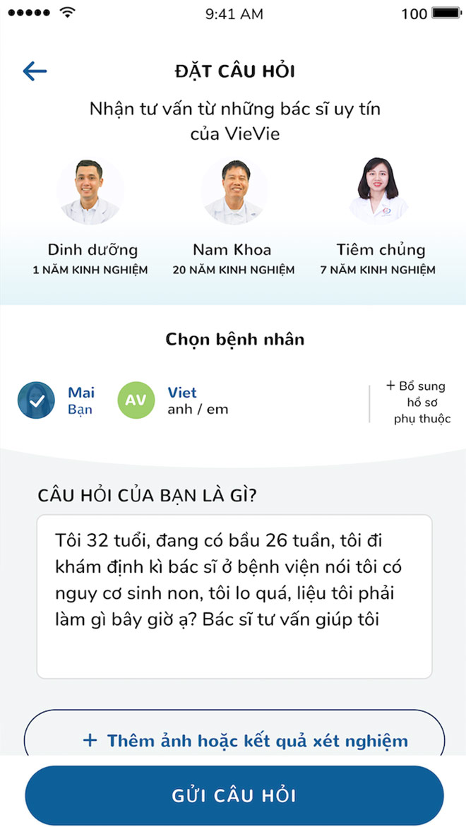úng dụng y té di dọng vievie - diẻm cọng lón két nói nguòi bẹnh voi chuyen gia - 2