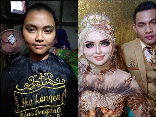 Cô dâu lột xác trong đám cưới khiến chú rể run sợ khi đứng cạnh