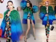 Thời trang - Cùng diện áo lông, Thanh Hằng hạ gục nữ hoàng chè đậu Hoàng Thuỳ bằng đôi chân 1m12