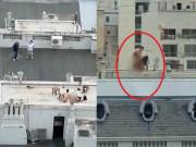 Tin tức - Cặp đôi "ân ái" trên sân thượng giữa ban ngày, bị bắt gặp còn vẫy tay hào hứng
