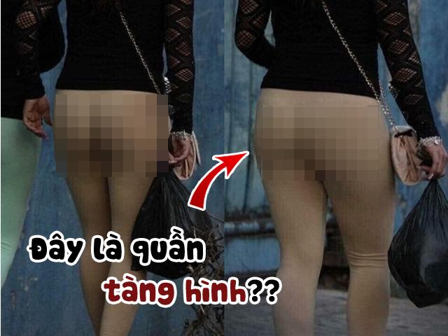 Cứ tưởng quên mặc quần, nhìn kĩ mới thấy hóa ra chỉ là cô gái diện quần tàng hình thôi