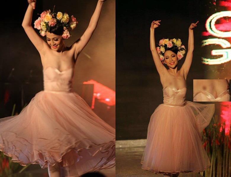 Mặc váy gợi cảm khoe vòng 1 ngồn ngộn, Phương Mai và loạt sao hốt hoảng vì... tụt váy - 6