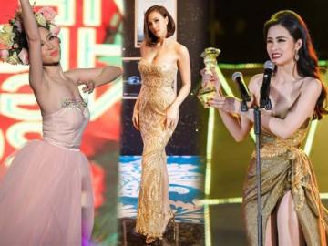 Mặc váy gợi cảm khoe vòng 1 ngồn ngộn, Phương Mai và loạt sao hốt hoảng vì... tụt váy