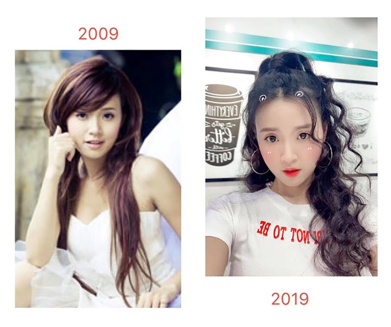 Nhìn ảnh 10 năm trước, có thể thấy Midu không thay đổi gì nhiều. Cô vẫn giữ được nét trẻ trung, xinh đẹp như lúc đôi mươi. 
