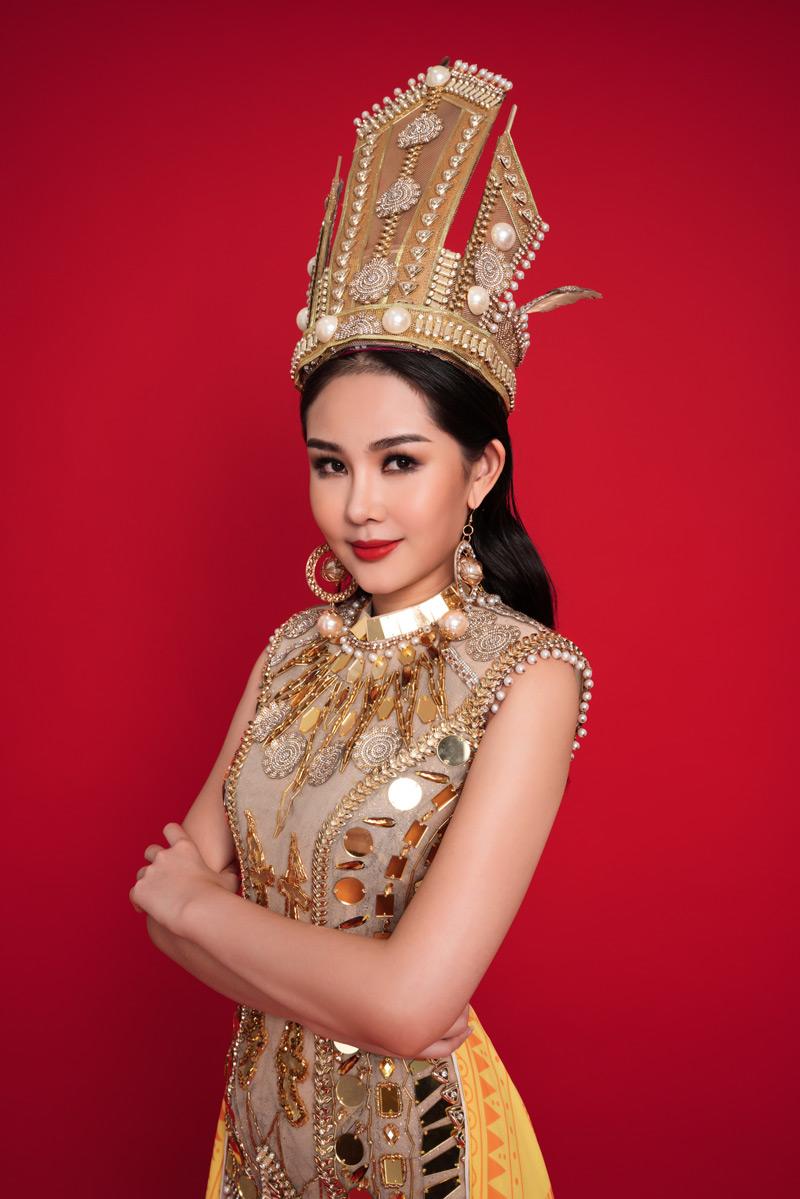 Dát vàng cho bộ quốc phục, Ngân Anh vẫn tiếp tục... bại trận tại Miss Intercontinental 2019 - 4