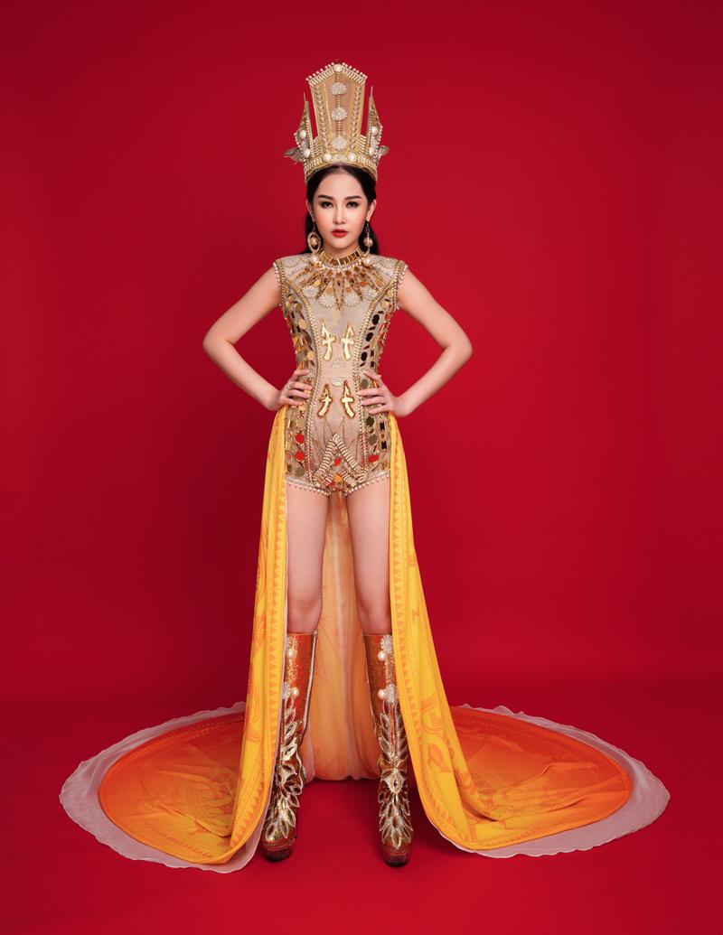 Dát vàng cho bộ quốc phục, Ngân Anh vẫn tiếp tục... bại trận tại Miss Intercontinental 2019 - 5