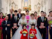 Eva tám - Xôn xao hình ảnh chị em sinh đôi cưới cùng một ngày: 'Hai chú rể chắc phải đánh dấu’