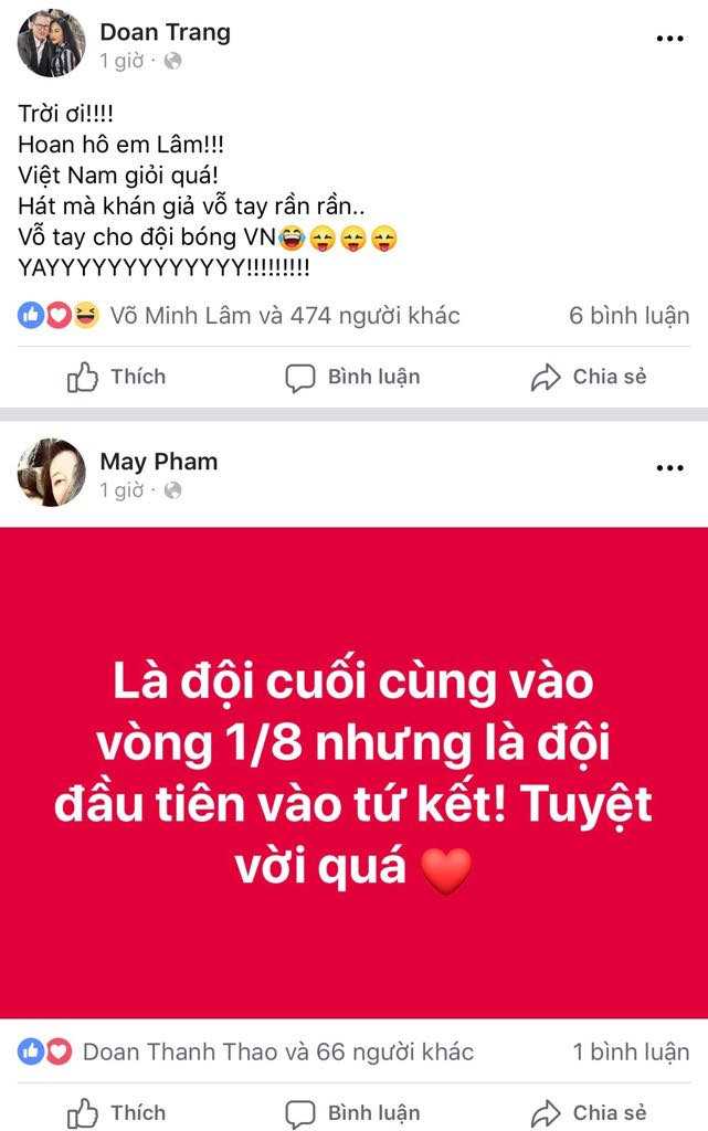 Sao Việt tự hào, đồng loạt chúc mừng tuyển Việt Nam giành vé vào Tứ kết Asian Cup 2019 - 5