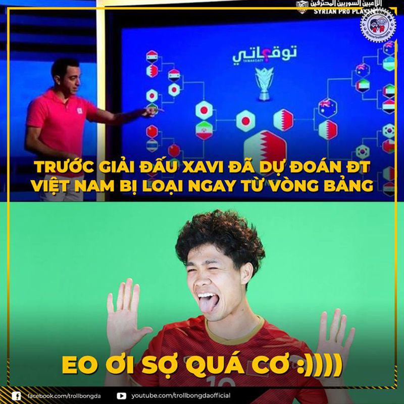 Màn trình diễn của ĐT Việt Nam đã khiến những dự đoán trước đây của cựu cầu thủ Xavi của đội Barca trở thành ... trò đùa! 

