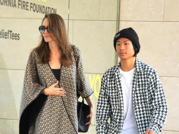 Angelina Jolie "cau có" đi bên cạnh Pax Thiên sau tin chồng cũ có bồ mới