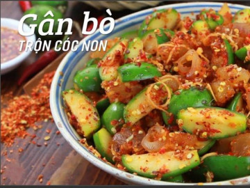 Gân bò trộn cóc non giải ngán ngày Tết nóng nực, đầy dầu mỡ