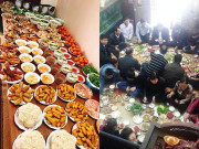 Bếp Eva - Nàng dâu Thái Bình sáng ra "quẩy" 3 tiếng bữa cơm đại gia đình 40 người sum họp ngày Tết