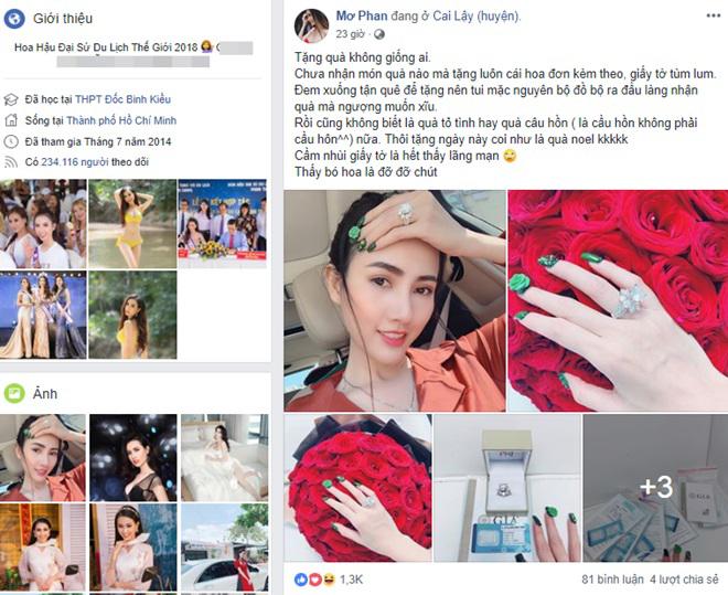 Bạn trai bị trách thiếu lãng mạn khi tặng nhẫn kim cương 5,5 tỷ cho Phan Thị Mơ - 1