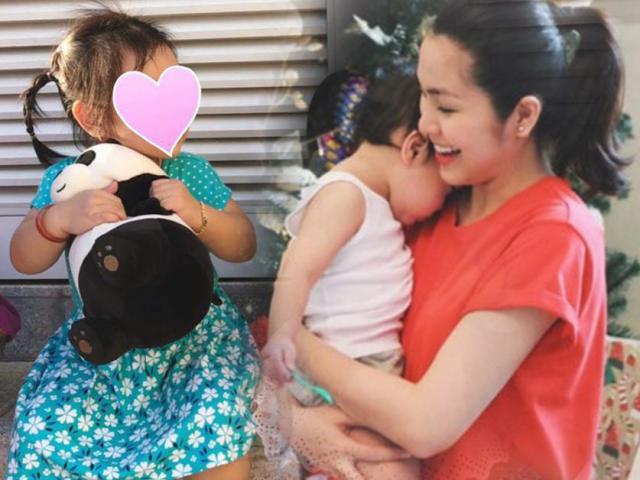 Chị chồng vô tình để lộ khuôn mặt bụ bẫm của con gái Tăng Thanh Hà