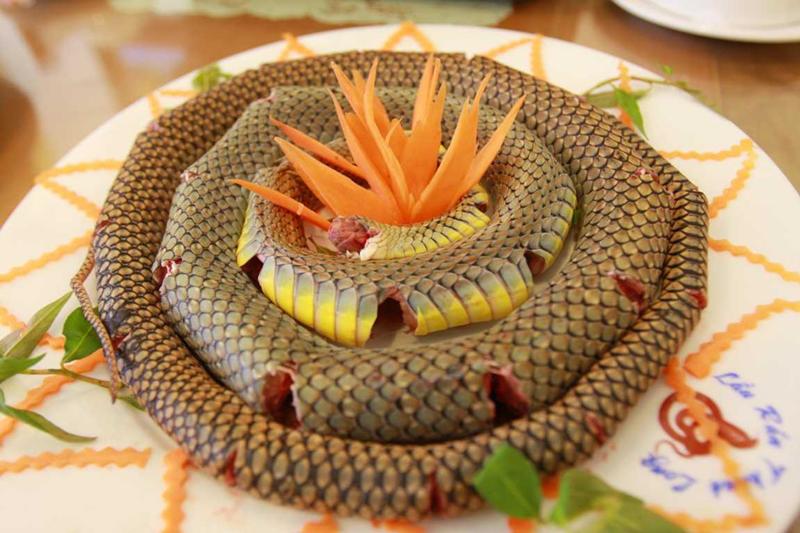 Ở các phủ, đình, chùa nào cũng có rắn. Theo quan niệm xưa, đó là con vật mang lại lợi ích cho con người, vì thế không nên ăn rắn trước khi đi hay trong khi đi lễ chùa.
