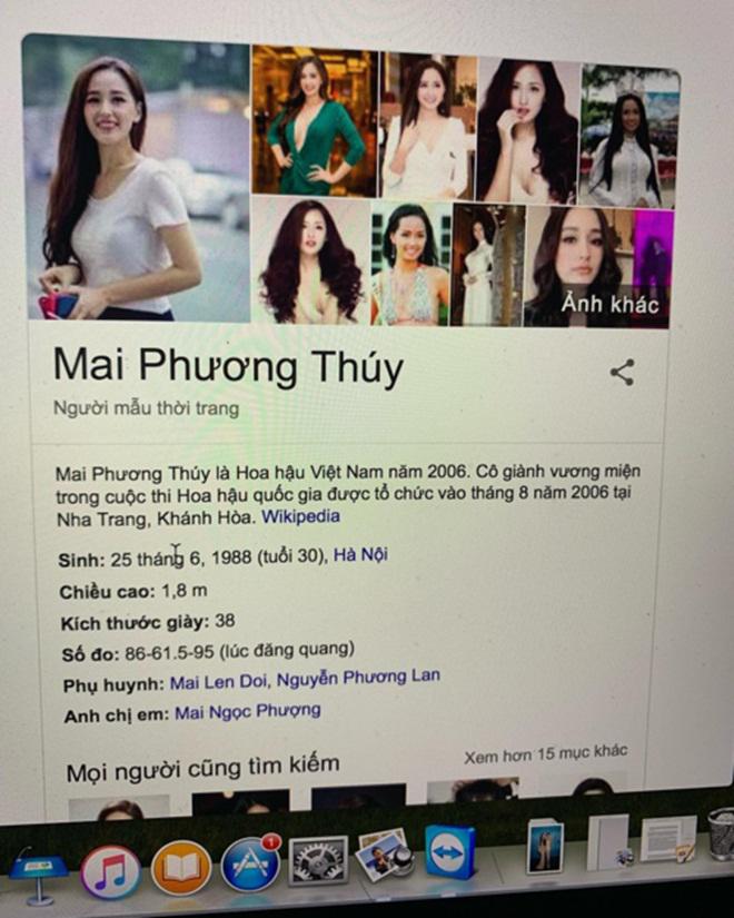 Sao Việt 24h: Mai Phương Thuý amp;#34;cầu cứuamp;#34; sửa tên bố bị sai lệch trên Wikipedia - 1