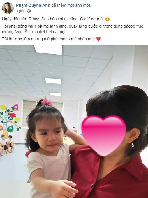Hào hứng đi học nhưng sự thật, biểu hiện của con gái khiến Phạm Quỳnh Anh amp;#34;đứt hết cả ruộtamp;#34; - 3