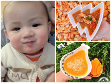Vợ chồng Việt tại Séc nấu cả trăm món ăn dặm ngon và đẹp mắt cho con trai