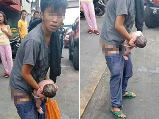 Người đàn ông bất ngờ sinh con giữa phố, dân xung quanh ngơ ngác đứng chỉ trỏ