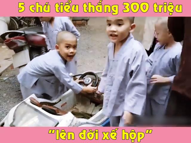 5 chú tiểu lên đời xế hộp thế này sau khi hốt 300 triệu ở Thách thức danh hài