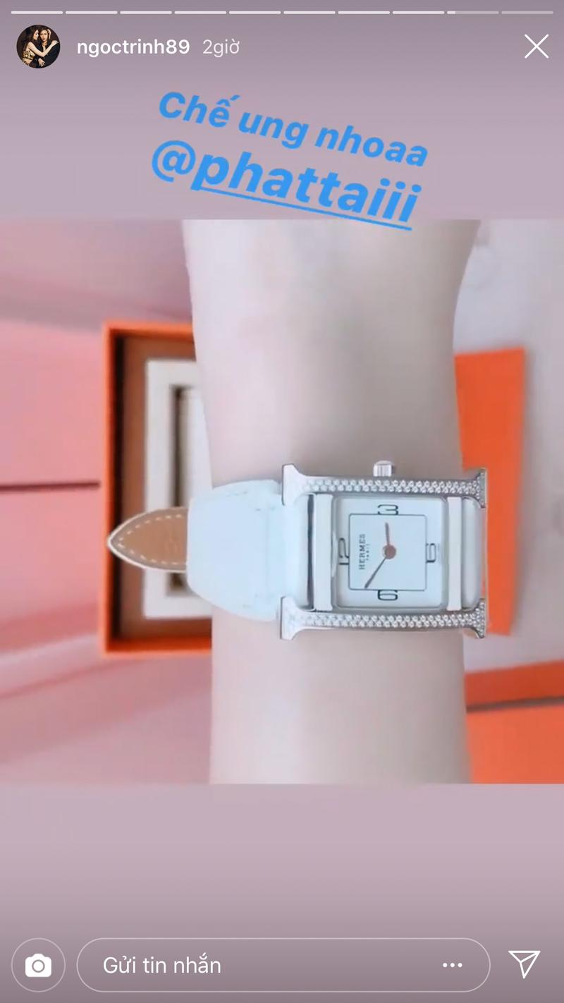Bóc giá chiếc đồng hồ đính 122 viên kim cương lấp lánh mới nhất của Ngọc Trinh - 1