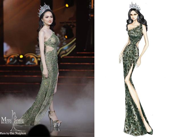 Hương Giang hoá chim công trong đêm chung kết Hoa hậu Chuyển giới Quốc tế 2019