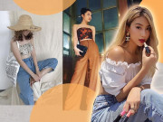 Thời trang - Bộ sưu tập áo chỉ bằng 1 gang tay cực gợi cảm của Elly Trần và dàn mỹ nhân Việt