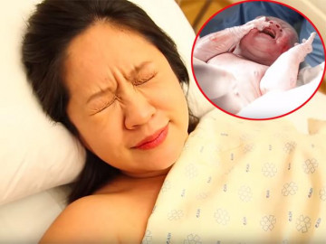 Tung khoảnh khắc con đỏ hỏn được lấy ra từ bụng mẹ, Thanh Thúy khiến nghìn chị em cay mắt