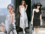 Thời trang - Nhiều sao nữ chuộng diện đồ ngủ ra phố nhưng để đẹp và tinh tế như Hương Giang chẳng dễ