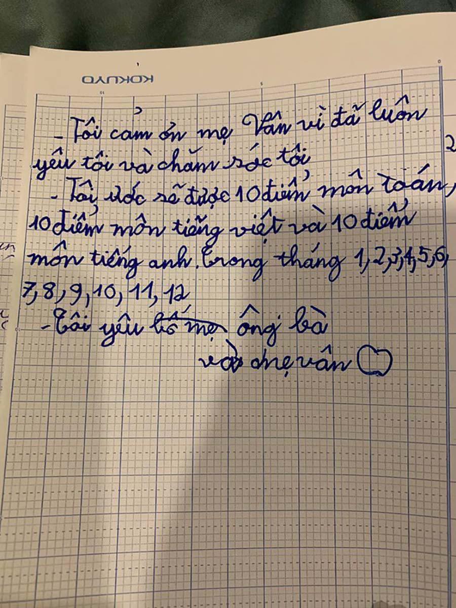 Những dòng chữ nguệch ngoạc trong dòng nhật ký của con trai Vân Hugo gây xúc động - 2