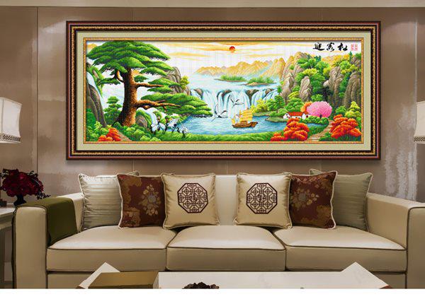 Mẫu tranh thêu chữ thập treo trong nhà rước tài lộc quanh năm - 12