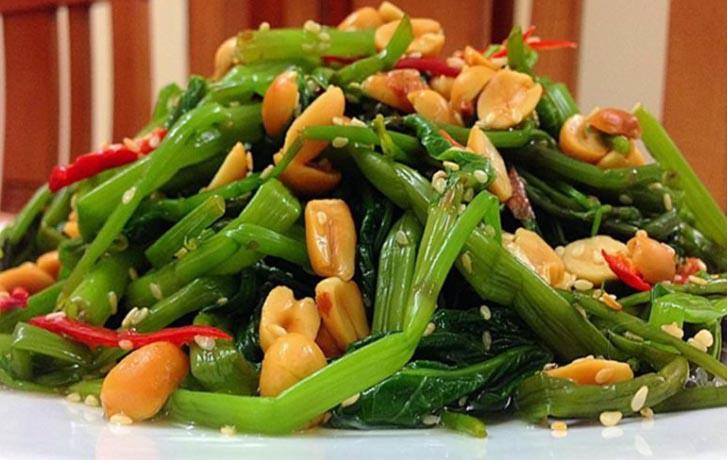 3 bước làm nộm rau muống giòn ngon khó cưỡng