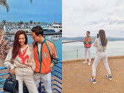 Giải trí - Đi du lịch chung, Hồ Ngọc Hà dạng chân chụp ảnh cho Kim Lý gây chú ý