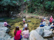 Xem ăn chơi - Dòng suối kỳ lạ ở Thái Lan, cá bơi cả đàn bên dưới nhưng không ai dám bắt