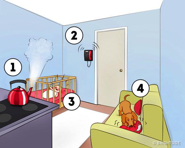 Bạn sẽ làm gì đầu tiên trong tình huống này, bế em bé hay tắt ấm nước sôi? - 1