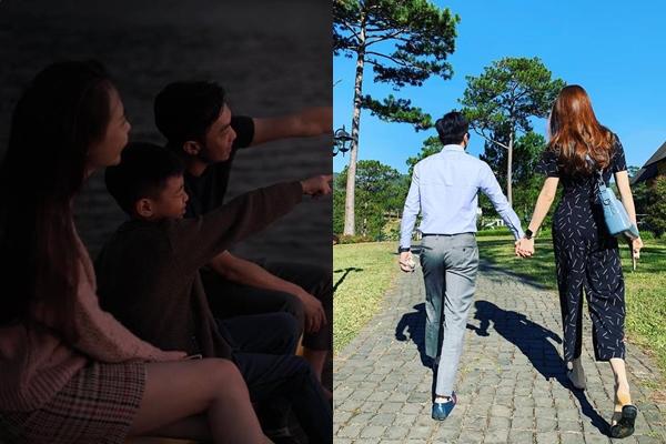 Đàm Thu Trang ôm chặt con riêng của chồng sắp cưới nhưng cánh tay bé mới gây chú ý - 2