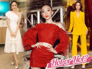 Thời trang - Đỗ Mỹ Linh, Tóc Tiên "lên đồ" chói sáng ngày đầu năm, Hương Giang đơn giản với váy trắng