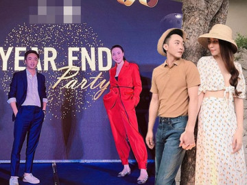 Không váy điệu đà, Đàm Thu Trang bắt chước chồng mặc vest dự tiệc, lại dính nghi vấn bầu bí