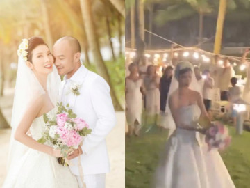 Clip hậu trường đám cưới bí mật: Màn tung hoa cưới hài hước của Xuân Lan