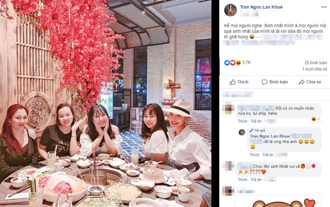 Được bạn bè tặng quà sinh nhật, Lan Khuê amp;#34;than thởamp;#34; vì chỉ toàn bỉm sữa - 3