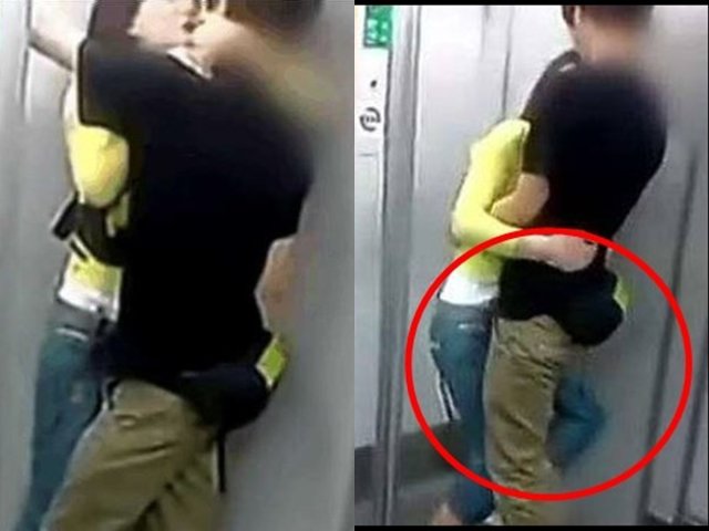 Cặp đôi vô tư ôm hôn thắm thiết, cọ xát phần nhạy cảm giữa chốn tàu điện đông người